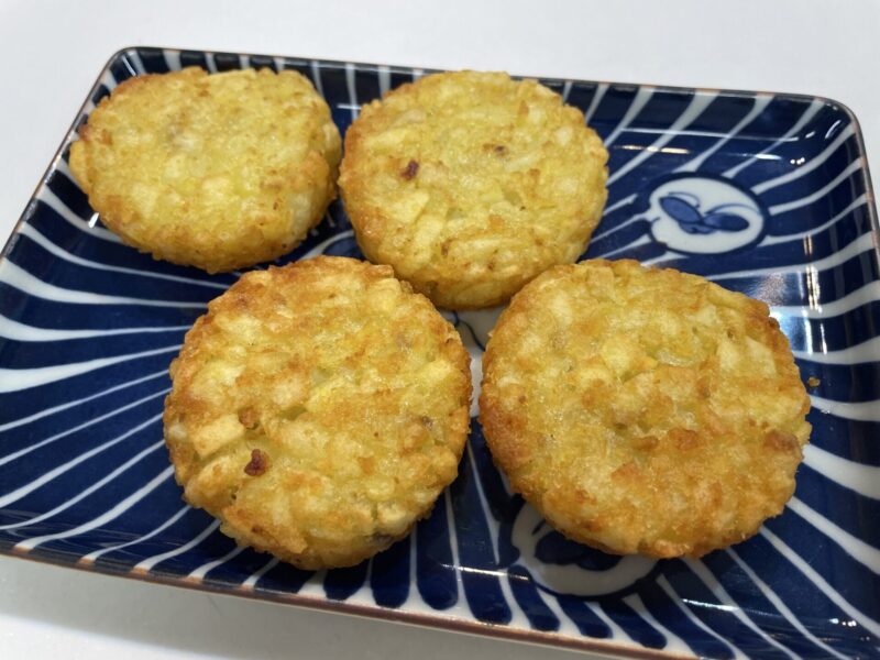 ヘルシオのまかせて調理で焼いた、冷凍のハッシュドポテト