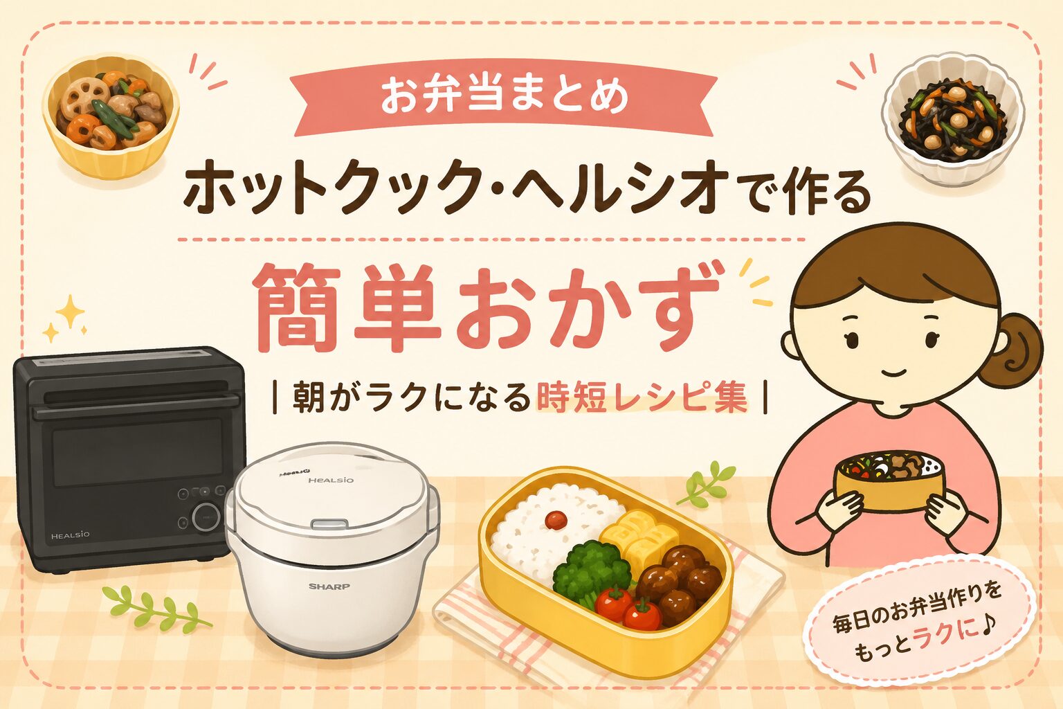 ホットクックとヘルシオで作るお弁当のおかず