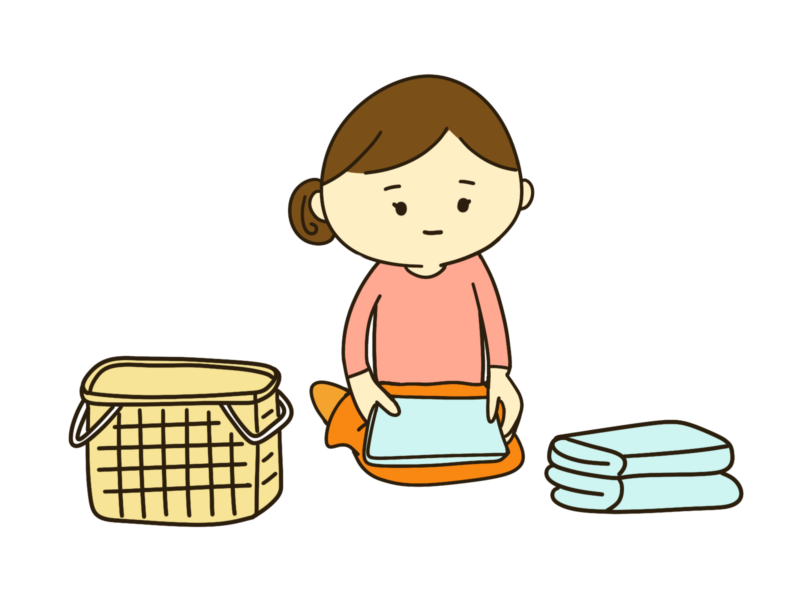 ホットクックで料理を作る間に家事をする主婦