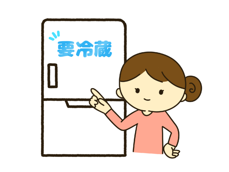 要冷蔵を知らせる主婦 