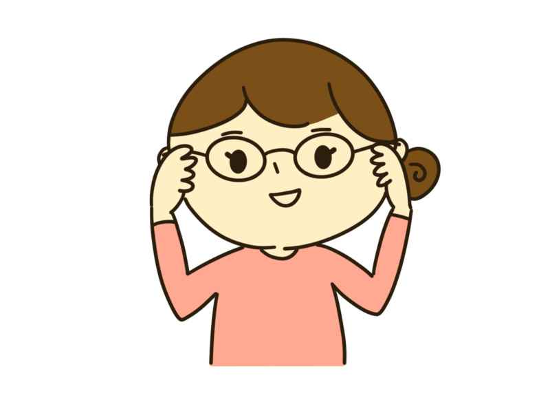 メガネをかける主婦